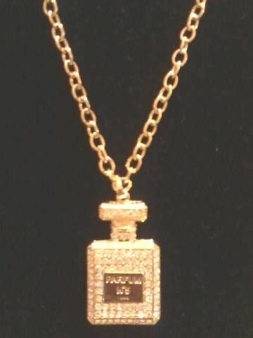 chanel no 5 bottle necklace.